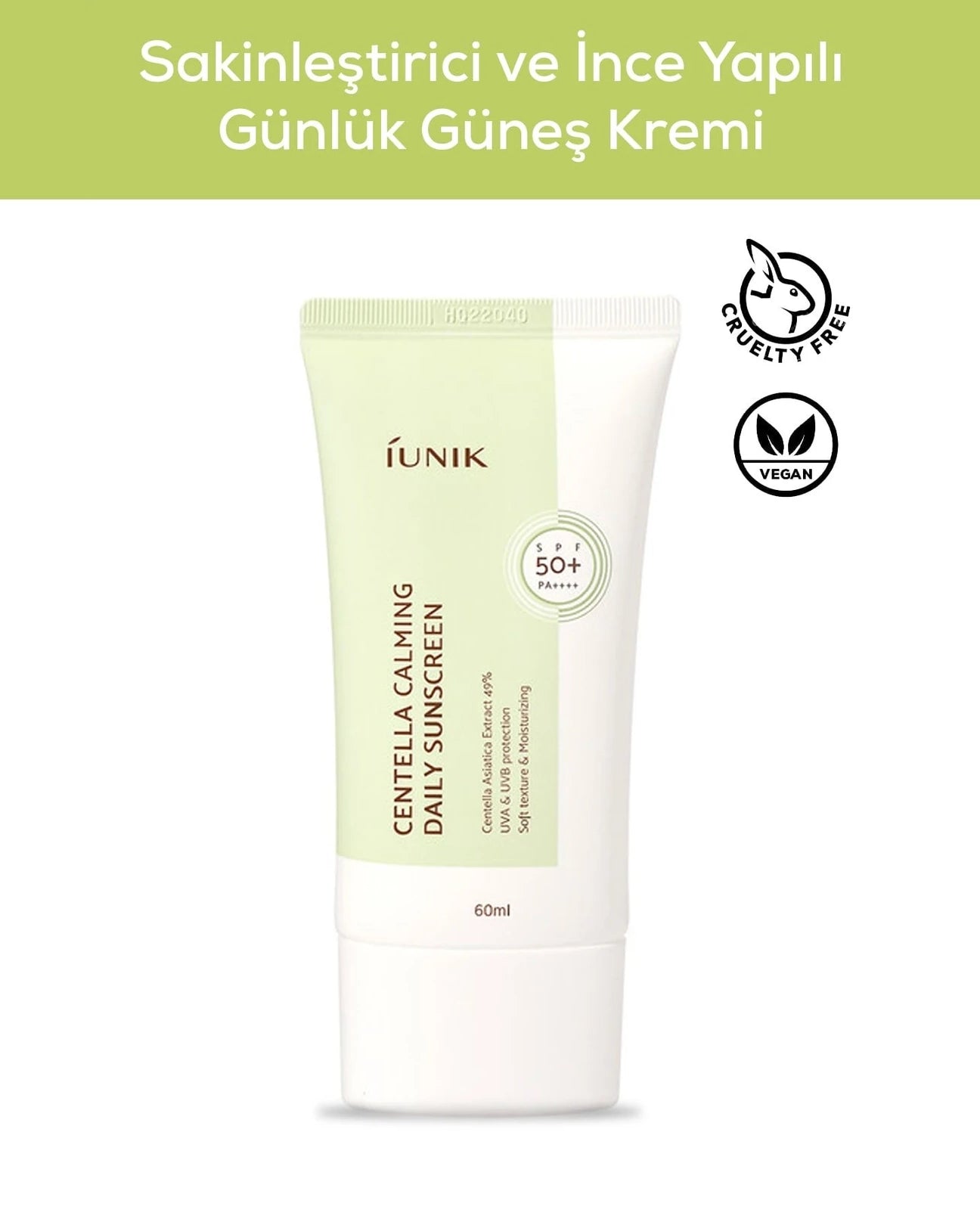 IUNIK Centella Calming Daily Sunscreen SPF50+ PA++++