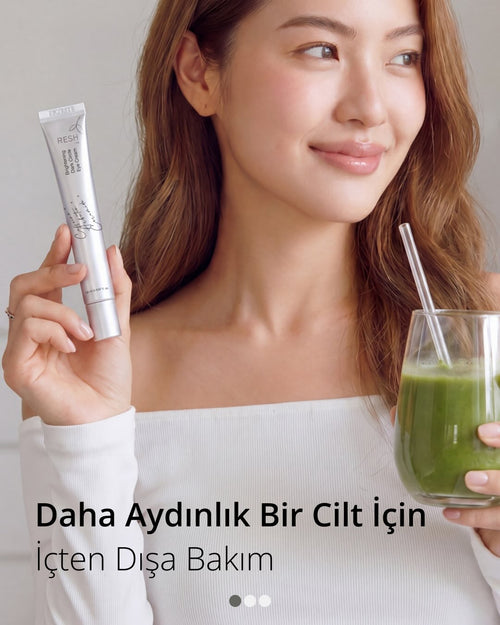 Göz çevrendeki koyu halka görünümünü azaltmak ve daha dengeli, ışıldayan bir cilt tonuna kavuşmak için cildini dışarıdan beslediğin kadar içeriden beslemek de çok önemli🌿
👉 Resh Lab göz çevresi kremi ile daha aydınlık bir görünümü keşfetmek ve senin için hazırladığımız lezzetli tarifi denemek için görselleri kaydır!🍵

#reshlab #eyecream #detox