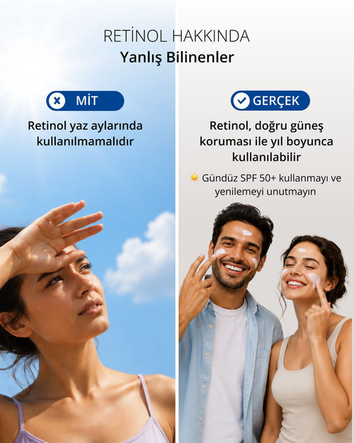 ✨ Retinol hakkında en yaygın yanlışlardan biri: “Yazın retinol kullanılmaz.”

Aslında retinol, doğru kullanıldığında ve düzenli güneş koruması ile yıl boyunca kullanılabilir. 💙

🌙 Retinolü akşam rutininize ekleyin.

☀️ Gündüz SPF 50+ kullanmayı ve gün içinde yenilemeyi unutmayın.

Cildiniz için en önemli adımlardan biri: Güneş koruması! ✨

#reshlab #retinol#ciltbakım
