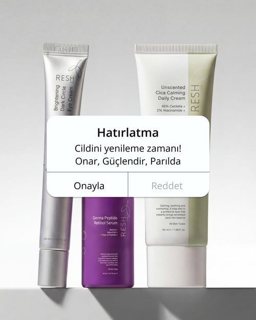 Cildine ihtiyacı olan bakımı vermenin tam zamanı✨
Yorgun, lekeli, hassas veya nemsiz görünüm mü?
👉Onar, güçlendir ve parılda!
Retinol, Centella, Niacinamide, Ceramide ve Caffeine ile daha dengeli bir cilt seni bekliyor😍

#ciltbakımı #reshlab #cicacream #retinol