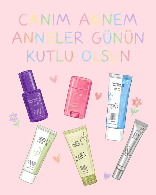 “Annelerimizin ‘seni seviyorum’ deme şekli bazen ‘güneş kremini sürdün mü?’ demektir…😊 Güzelliğini kalbinden, ışıltısını Kore cilt bakımından alan tüm annelerimizin Anneler Günü kutlu olsun!💖✨ #AnnelerGünü #ReshLab #kokoma