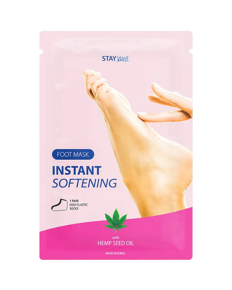 Stay Well Instant Softening Foot Mask Hemp Seed